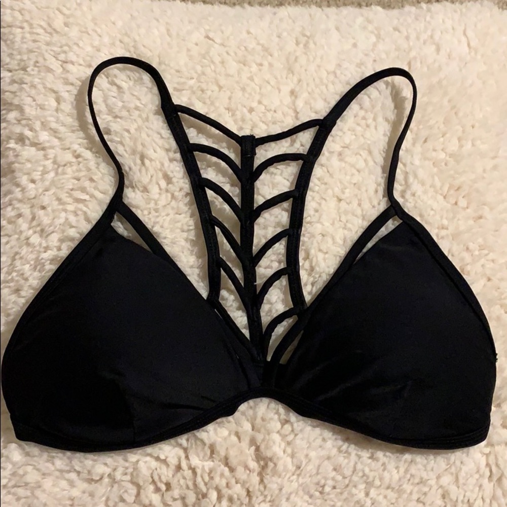 NWOT black bikini top